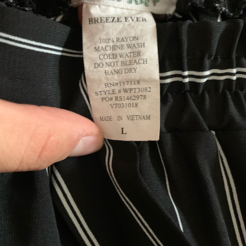 Striped Paper Bag Pants